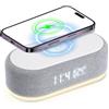 Jaxiyun Sveglia Digitale 4 in 1, Sveglia con Ricarica Wireless, Sveglia Intelligente con luce e indicatore di temperat