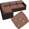 UWOBTN Fodera Impermeabile Per Divano Con Cerniera,50x50 60x60 Coprisedile Rimovibili Per Interni Ed Esterni Patio Mobili In Rattan E Cuscini Da Giardino(Color 7,63x68x12cm)