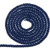 sourcing map Cordoncino intrecciato da 5 mm, 3 strati, in poliestere e seta, per decorazione domestica, laurea, fai da te, colore blu navy