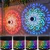 Generic Nuove lampade da parete solari a motivo mandala per esterni 2026 - Luce decorativa in metallo resistente alle intemperie per giardino, patio, cortile e vialetto (set da 4)