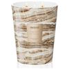 M&SENSE Candela Profumata Grandi 990g Crema Calda Caffè, 3 Stoppini 150H Dura, Naturali Cera di Soia Non Tossico, Marmo Vetro Room Decor, Regalo di Lusso per Donne/Natale, Home Scented Oversize