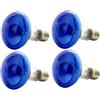RCE OmniaLaser OL-KIT4BLUE60 Kit 4 Lampadine Colorate ad Incandescenza Spot, E27, 60 Watt (OL-KIT4BLUE60)