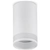 Maclean MCE361 Faretto da superficie attacco GU10 fino a 40W | Lampada da soffitto in alluminio con anello trasparente | design moderno | 55x105 mm (Bianco, 1 pezzo, con lampadina bianco caldo da 7W)