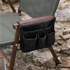 SHINETEC Organizer per braccioli di sedie da campeggio - Borsa portaoggetti laterale per sedie da spiaggia, borsa pieghevole per sedia da esterno con 4 tasche, 33 cm di lunghezza x 25 cm di larghezza