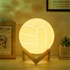 Mydhall Lampada Da Comodino A LED 3D Con Palla Da Pallavolo, Telecomando, 16 Colori Per Papà, Uomini, Ragazzi E Bambini Appassionati Di Sport, Decorazione Per La Camera