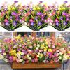 HNVNER 12 Mazzi Fiori Finti da Esterno Resistenti AI Raggi UV Fiori Artificiali per Cimitero, Giardino Decorazione Domestica