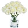 PANYI 12 Confezione Fiori Artificiali Fiori Finti per Cimitero Ortensie Finte Per Decorazioni Ortensia Artificiale Bianca per Feste in Giardino, Matrimoni, Centrotavola (Bianco)
