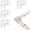 BTF-LIGHTING FCOB COB CCT 10mm trasparente Gapless L-Shaped Connector kit