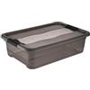 keeeper Scatola con Coperchio e Chiusura a Scatto, 28 L, Trasparente, Crystal Grey (Grigio)