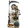 Atlantic Altezza 22,9 cm Holy Death Santa Muerte con falce e scale seduto su Trono giorno dei morti statuetta decorativa Infradito colorati estivi, con finte perline
