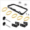 Nicear 1 set Supporto per sacco della spazzatura appeso a parete Porta dell'armadio Distributore di sacchetti della spazzatura in acciaio inossidabile per cucina Bagno Camper Campeggio Picnic Nero