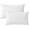 NARCISO - Set 2 Copricuscini Letto con Zip, Copricuscino 50x80 in Morbida Microfibra Manopesca, Tessuto Anallergico, Antiacaro, Igienico, Traspirante e Perfetto per Tutte Le Stagioni