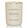 M&SENSE Grande Candele alla Soia 470g in Vetro, Rosa & Lychee, 110H Combustione, Naturale Candela Non Tossico, Doppio Stoppino in Cotone, Aromaterapia Relax, Regalo di Lusso Donne & Mamma