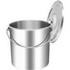Oopsiou 20L - Secchio in acciaio inox con coperchio alimentare, grande contenitore 304, 1,6 mm