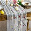 Artoid Mode Runner da Tavolo Tulle Ricamo Fiori Bianco Primavera 70x300 cm | Stagionale Decorazione da Tavolo per Casa Soggiorno Interni Vacanze e Feste