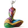FJSPERM Figure di scultura femminile artistiche, statua donna colorata per la decorazione della casa, decorazioni moderne scultura per soggiorno scaffale ufficio armadio accenti (figura femminile colorata - D