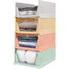 Diealles Shine Cassettiere Impilabili per Armadio, Diealles Shine Set di 4 Scatole Pieghevoli per Guardaroba in Plastica, Cassetti Armadio, Organizer per Guardaroba per Casa Camera da Letto Cucina (Colorato)