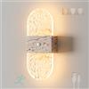 GZZBMY LED Applique da Parete con Sensore di Movimento 3 Colore Dimmerabile Lampada da Parete Ricaricabile Magnetica Iluminazioni per Pareti per Soggiorno Camera da Letto (Effetto Pietra Ovale)