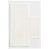 Corredocasa - Set 2 Asciugamani Bagno in Misto Lino Ricamato Bianco - Coppia Asciugamano Viso 70x105 cm + Ospite 35x55 cm - Eleganti e Raffinati, Made in Italy (Fantasia 2)