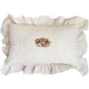Generic Federe per cuscini con volant, copricuscini ricamati in pizzo, federa per cuscino vintage quadrata per divano, per la casa e il letto (Stile 2)
