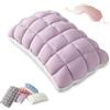 Generico Fluffy Puffgrid Bed Pillow for All Sleepers, Mellow Sleep Puff Pillow (#E) | for Sleeping Hot, Ice Silk, Cover Fluffy Cloud Pillows, For Side and Back Sleepers, Soft Support, Machine Washable