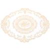 QUARKZMAN Tovaglietta in Pizzo Retrò Ovale Ricamata 30x40 cm Beige Puro | Sottobicchieri Francese All'Uncinetto Sottobicchieri Tazza, per Casa Matrimonio