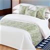 OSVINO Runner Letto Floreale Biancheria da Letto Sciarpa Microfibra Anti-Fade Bed Runner Decorazione del Letto per Casa Domestica Hotel