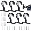 Tbintul 6 Pezzi Staffe Regolabili per Tende,Ganci di Fissaggio per Aste di 25-28 mm,Supporto per Tende da Soffitto in Lega di Alluminio Ideali per Tende da Appendere(Nero)