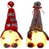 TSLBW Gnomi di Natale Bambola di Peluche 2 Pezzi, Bambola Senza Volto con Gambe Lunghe Lavorato A Maglia Natale Gonk Nano Elfo Figurine Decorazione da Tavolo Ornamento da Tavola Vacanza
