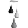 LEDSone Lampadario a sospensione a 3 teste, moderno in metallo a goccia a goccia, lampada a sospensione a grappolo con attacco E27 per soggiorn (Borgogna)