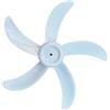 KiraKira Lame per ventola elettrica da 450 mm di diametro, 45 cm, in ABS con foro da 8 mm, per parti di ricambio, design silenzioso a 5 pale compatibili con supporti e ventilatori da scrivania (bianco