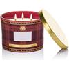 M&SENSE 330g Luxury Candela alla Soia Profumata Tè Inglese|3 Stoppini Cotone 65H, Aromaterapia Non Tossica, Barattolo Vetro Rigato Vintage, Regalo Donna Compleanno/Mamma Gift