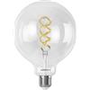 LEDVANCE Lampada LED SMART+ WIFI, vetro chiaro, 4,8 W, 470 lm, forma Globo con diametro 125 mm e attacco E27, colore e luce bianca regolabili, dimmerabile, app o controllo vocale, lunga durata