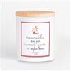 ACCENDILA CANDLE Zia - Candela Profumata, Fiori d'Arancio, Cera naturale, Made in Italy, Bicchiere in Vetro Satinato, Tappo in Legno di Faggio, 200 grammi