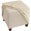 ZEaink Copri Pouf Elasticizzato Ottomano Poggiapiedi 40x40/80x80/60x60/50x50/45x45 Copertura Ottomana, Copri Pouf Quadrato in Velluto Lavabile,Copri Sgabello (Color : #7, Size : 60x60cm/24x24in)