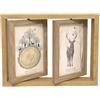 Jilskl Cornice Portafoto in Legno, Cornice Doppia Faccia, 10 x 15 cm (B)
