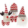 com-four® 3 elfi di Natale premium per decorazioni natalizie | figure invernali come oggetti decorativi - come decorazioni per la stanza o come regalo