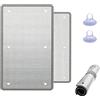 Generic Pellicola Isolante per Finestre in Foglio di Alluminio, Pellicola Riflettente Anti-Calore, Pannello Oscurante Privacy Protezione Solare con Ventosa per Camper e Ufficio(Grigio,40x110cm (16x43in))