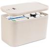 chefeggukk Piccola scatola con serratura a combinazione, contenitore sicuro per medicine, cellulare, snack, per casa, frigorifero, ufficio e viaggi, senza BPA (23,5 x 12,8 x 9,2 cm)