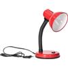 Miratic Lampada da Letto con Braccio Regolabile Attacco E27 Luce da Scrivaniacon Interruttore (lampadina non inclusa) Vari Colori (rosso)