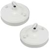 LEDSone Confezione da 2 ganci per rose stile vintage con lampadari a soffitto in metallo antico 108 mm Accessori per appendere a parete (Bianco)