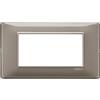 Vimar 14654.40 Plana placca 4 moduli, 14.25x8x0.9cm, Reflex cenere