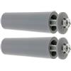 cyclingcolors 2x Ferma lama finale per tapparella conico 60mm Ø22mm in PVC con rondella e vite Tenda Finestra Avvolgitore Svolgitore Cassonetto Carpenteria, grigio chiaro