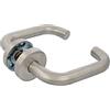 Amig - Set di maniglie con rosetta per porte - mod. 3RGX - 140 x Ø19 mm - Quadretto da 8 mm - Design elegante e semplice - Acciaio inossidabile argento opaco