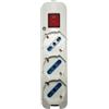 ECOVA Multipresa elettrica ecova 3 ingressi universali 10/16a colore bianco