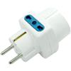 ECOVA Adattatore bianco spina schuko 2 prese bipasso 1 presa schuko 16 ampere ecova