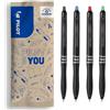 PILOT - Set di 4 FriXion Ball Plus - Penne Cancellabili Ergonomiche - Retrattili e Ricaricabili - In Plastica Riciclata - Nero, Blu, Rosso, Verde - Punta Media
