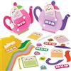 Baker Ross WA108 Kit per biglietti di auguri con teiera - Confezione da 5, graziosi kit fai da te per biglietti per la festa della mamma