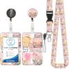 Rainway ID Badge Lanyard Card Holder, Porta Badge in Plastica con Clip Retrattile, Portabadge de Collo con Cordino Staccabile, Protezione Carte Verticale per Lehrer, Studenti e Infermiere (Stile 18)
