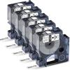 Oozmas A40910 Trasparente Nastro Compatibile con Dymo D1 40910 9mm x 7m | Nero su Trasparente, Compatibile con Dymo LabelManager 160 210D 360D 420P 450D, Confezione da 5